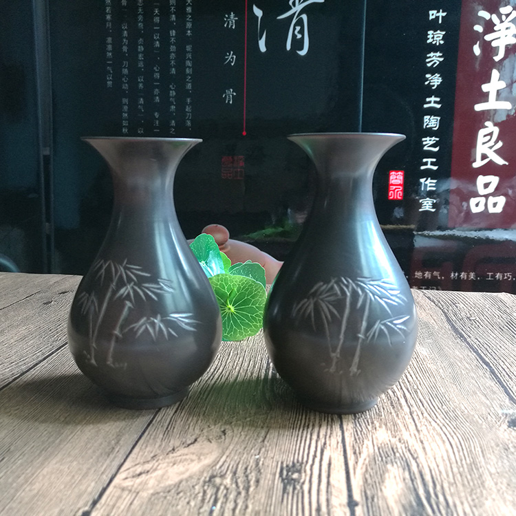 坭兴陶陶瓷花瓶摆件客厅餐